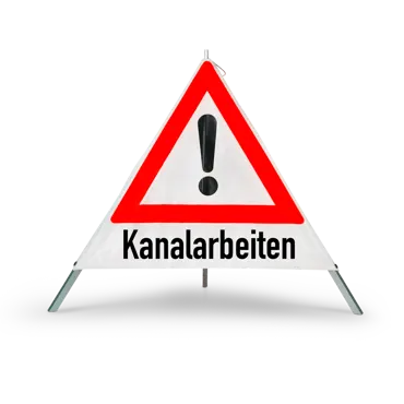 Faltsignal – Kanalarbeiten