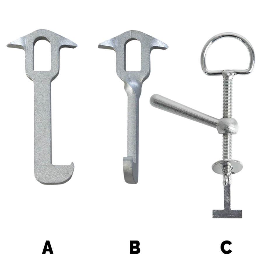 Hydraulischer Kanaldeckelheber mit Fahrwerk