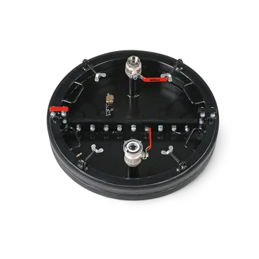 Prüf-Absperrscheiben rund mit Durchgang