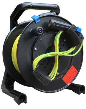Kabeltrommel 50 m (Hilfstrommel) mit 1m Kabel mit Buchse