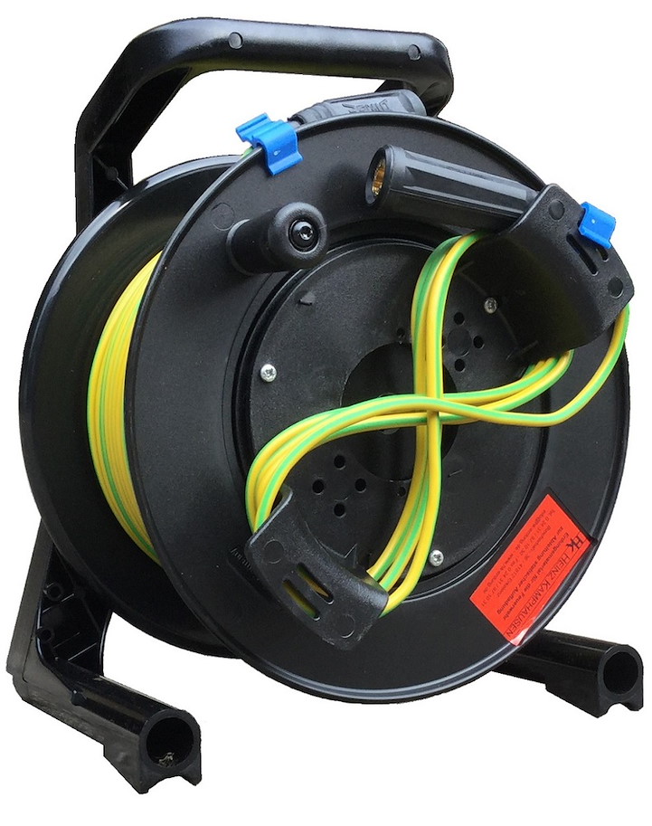 Kabeltrommel 50 m (Hilfstrommel) mit 1m Kabel mit Buchse