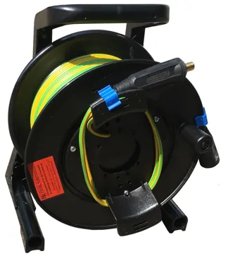 Kabeltrommel 50 m (Hilfstrommel) mit 1m Kabel mit Stecker