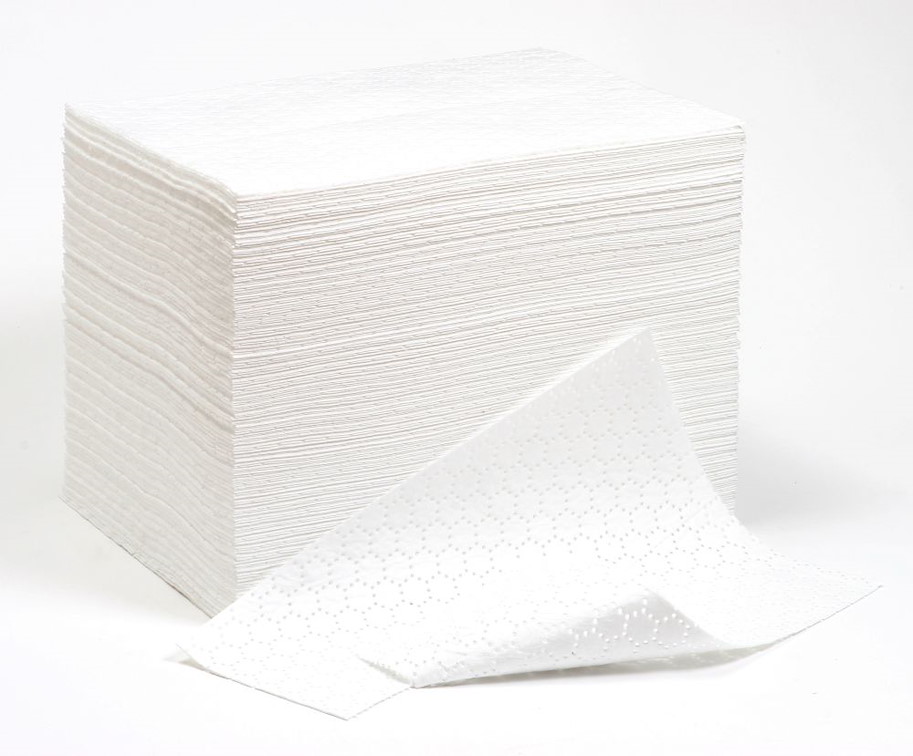 Öl-Bindevlies dreilagig, beidseitig fusselfrei, 200 Tücher weiss 115 l