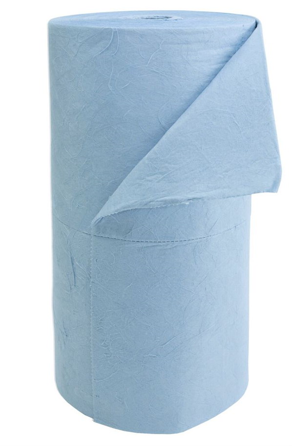 Öl-Bindevlies einlagig, 1 Rolle blau  60 m x Ø40 cm (0.8m)