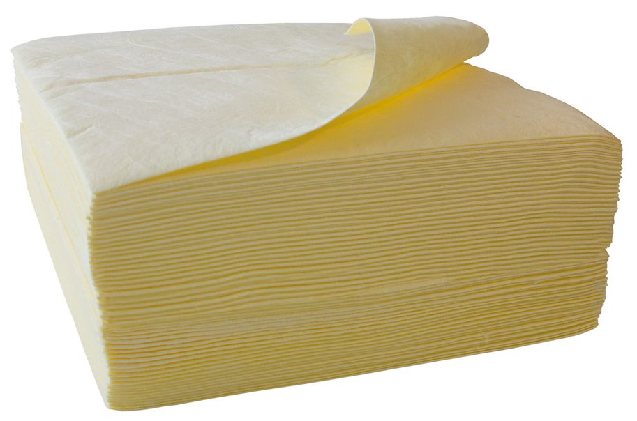Chemikalien-Bindevlies einlagig,  2 x 50 Tücher gelb 108 l