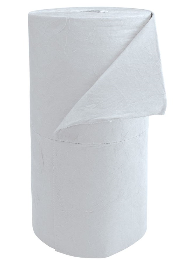 Öl-Bindevlies einlagig, 1 Rolle weiß 60 m x Ø40 cm (0.8m)