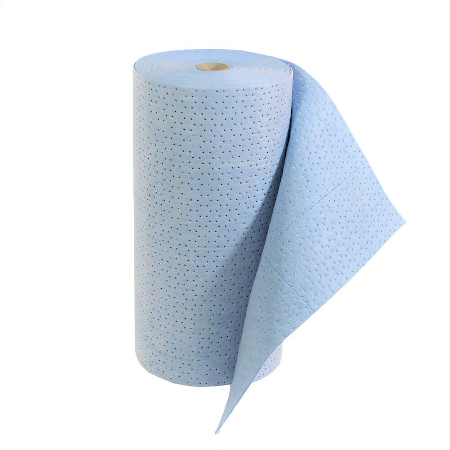 Öl-Bindevlies doppellagig, Oberseite fusselfrei, 1 Rolle blau  40 m x Ø40 cm