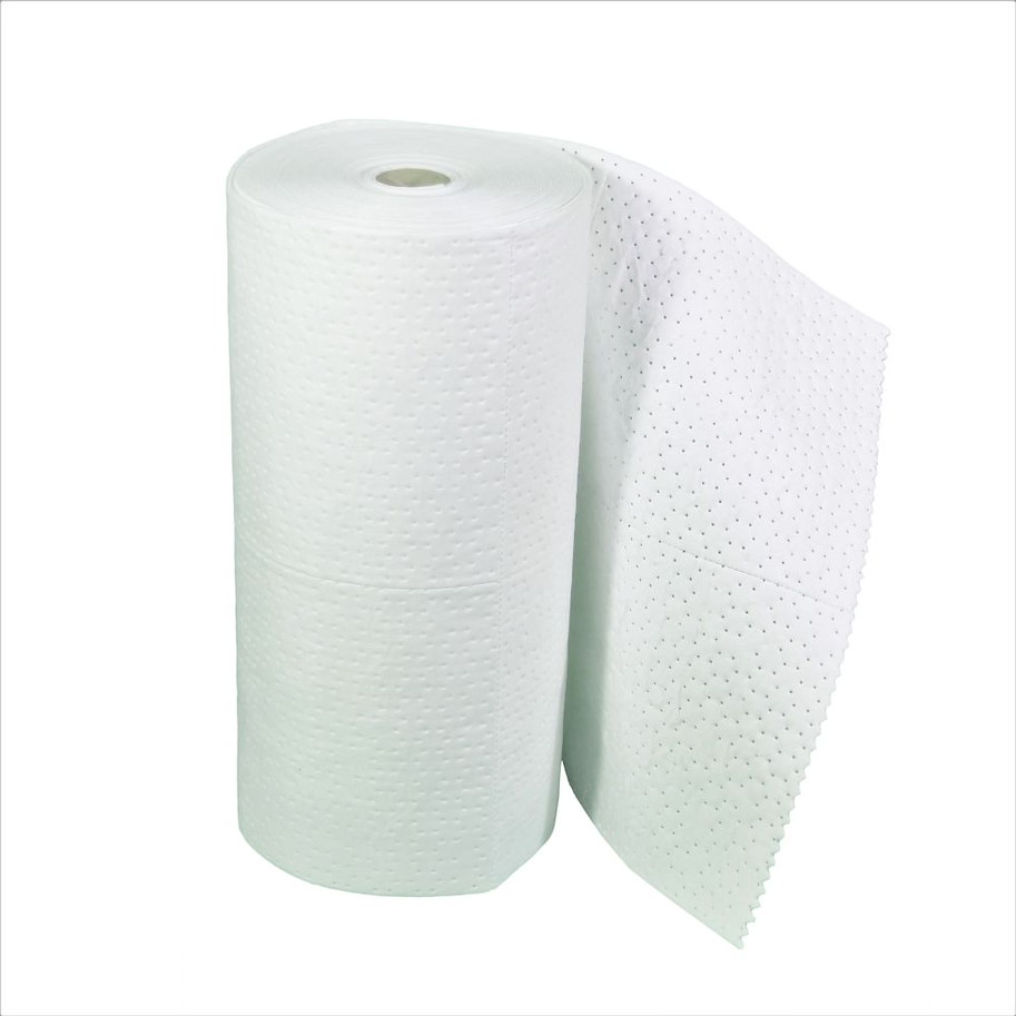 Öl-Bindevlies doppellagig, Oberseite fusselfrei, 1 Rolle weiß 60 m x Ø40 cm