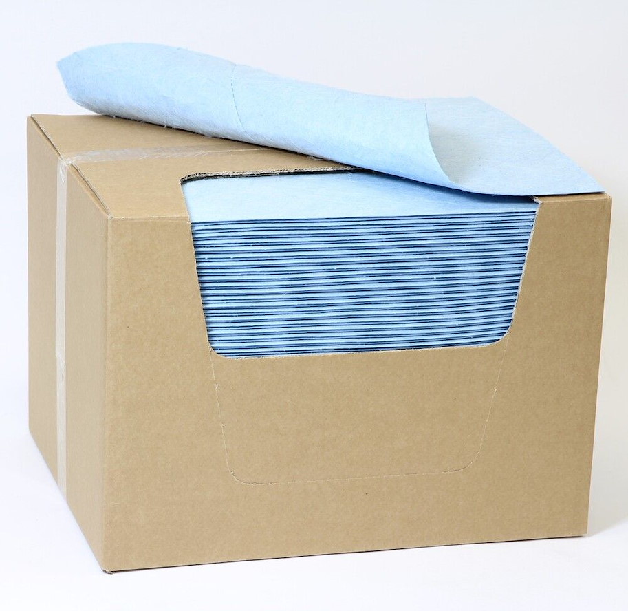 Öl-Bindevlies dreilagig, beidseitig fusselfrei, 200 Tücher blau  115 l