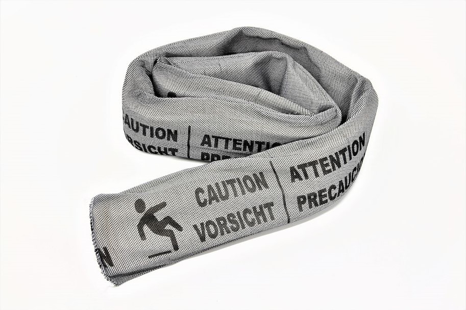 Universal-Saugschlauch aus PP-Flocken und Superabsorberngrau 7.5 cm x 122 cm