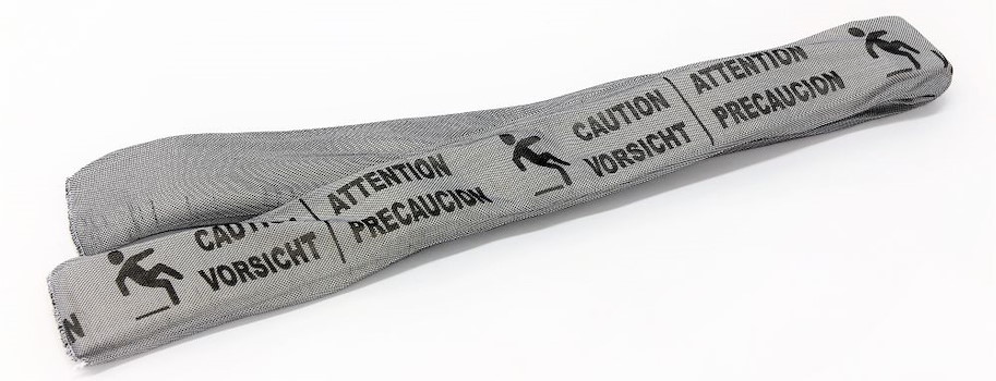 Universal-Saugschlauch aus PP-Flocken und Superabsorberngrau 7.5 cm x 122 cm