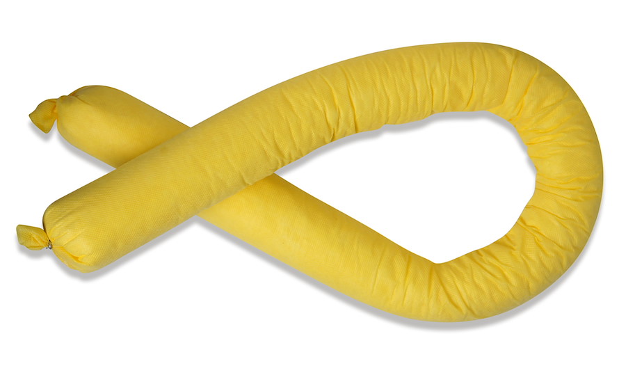 Chemikalien-Saugschlauch aus PP-Flocken gelb 1,2 m x Ø7,5 cm