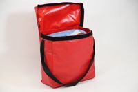 Öl-Notfallset PVC-Tasche mit Schulterriemen 75 l (blau ,Tasche rot)