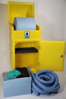 Öl-Notfallset Wartungsrollwagen mit Abwickler 200 l (blau , Behälter gelb)