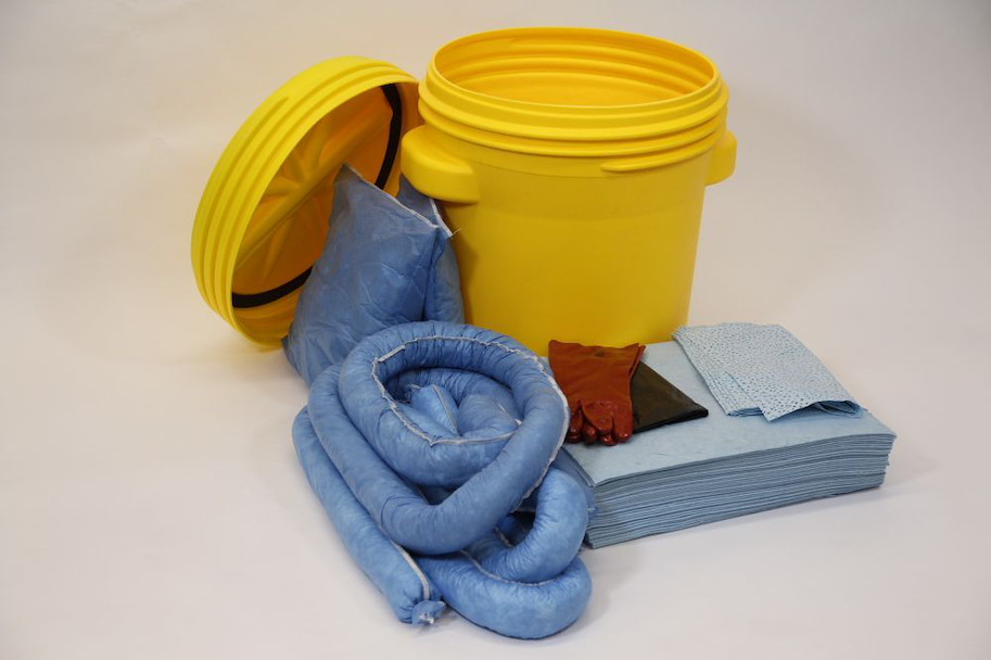 Öl-Notfallset UN-Sicherheitsfass 75 l (blau,Fass gelb)