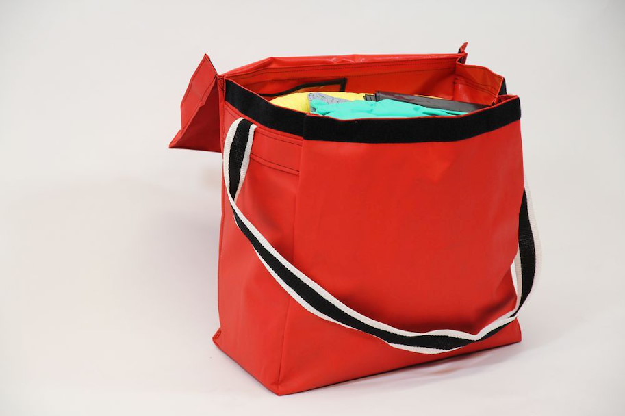 Chemikalien-Notfallset PVC-Tasche mit Schulterriemen 100 l (gelb,Tasche rot)