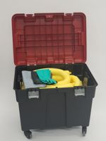 Chemikalien-Notfallset Koffer mit Rädern 150 l (gelb, Koffer grün)