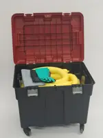 Chemikalien-Notfallset Koffer mit Rädern 150 l (gelb, Koffer grün)