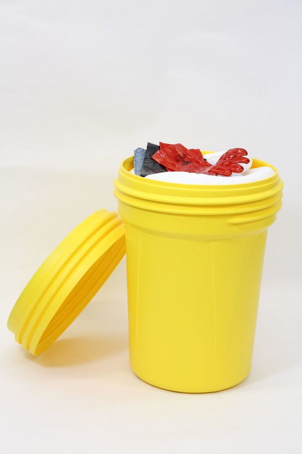 Öl-Notfallset UN-Sicherheitsfass 100 l  (weiss, Fass gelb)