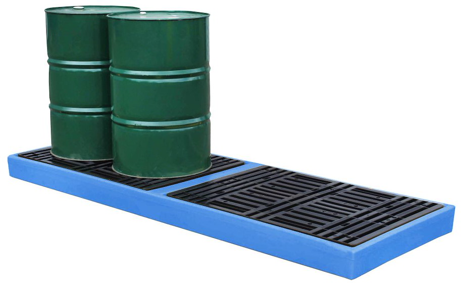 PE-Boden-Auffangwannen 300 l (vier 205 l Fässer, längs)