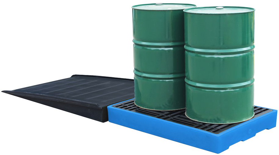 PE-Auffahrrampe für Boden-Auffangwannen klein