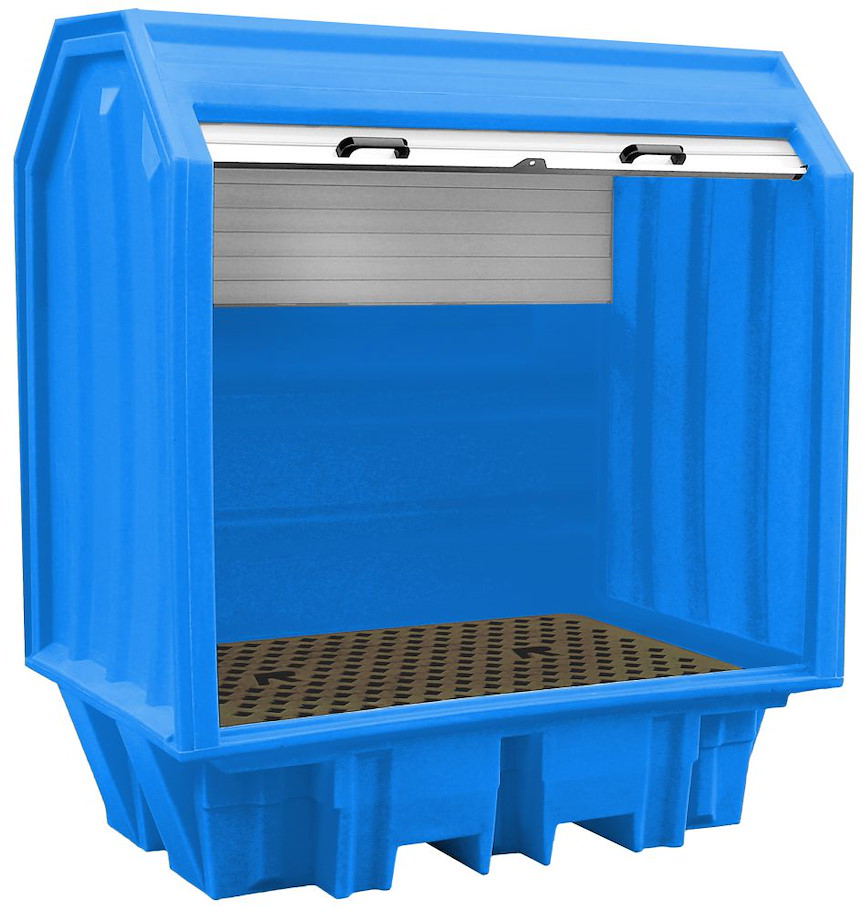 PE-Gefahrstoffdepot mit Rolltor 230 l