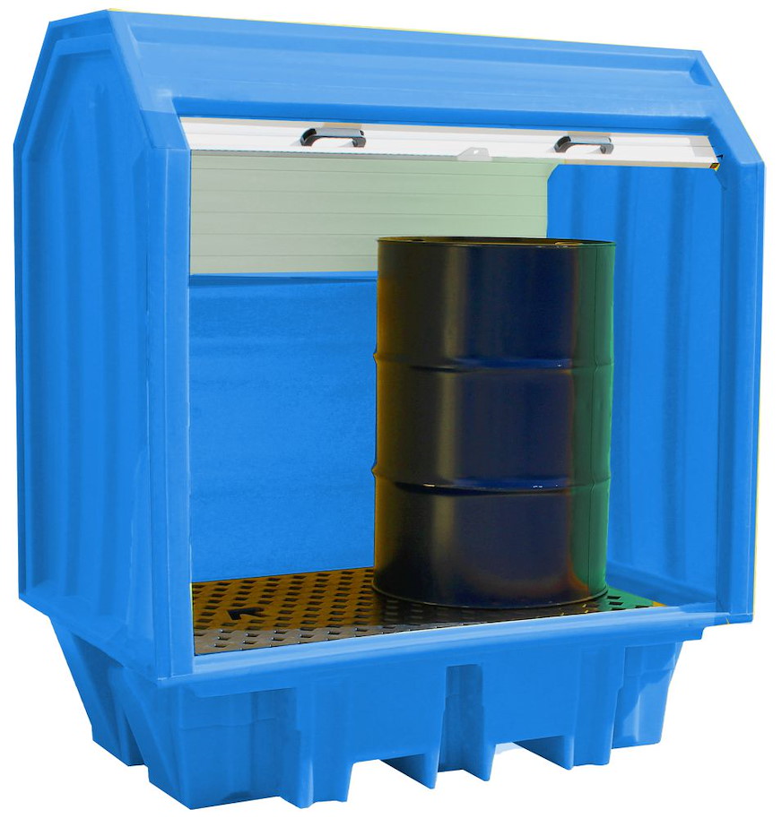 PE-Gefahrstoffdepot mit Rolltor 230 l