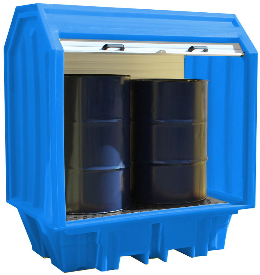 PE-Gefahrstoffdepot mit Rolltor 230 l