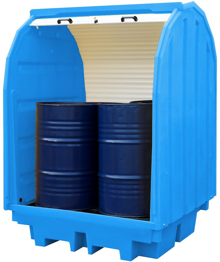 PE-Gefahrstoffdepot mit Rolltor 430 l