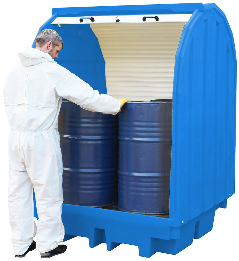 PE-Gefahrstoffdepot mit Rolltor 430 l