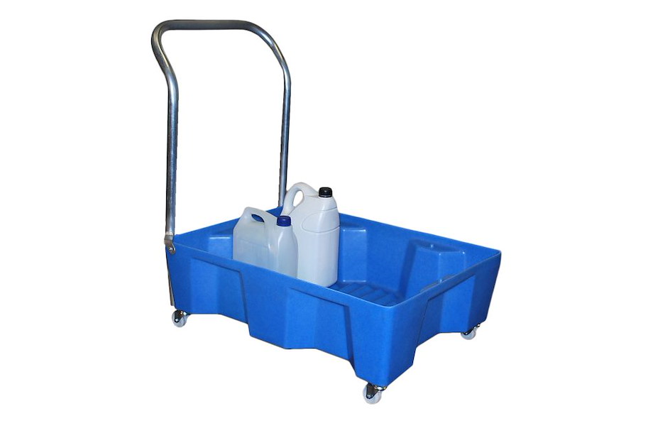 PE-Auffangwanne für Kleingebinde Rollwagen 66 l