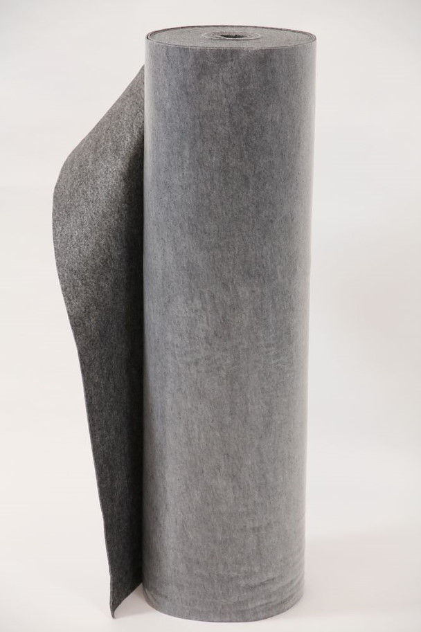 Undurchlässiger, mehrschichtiger, rutschfester Nadelvliesteppich 3-lagig 30 m x Ø40 cm