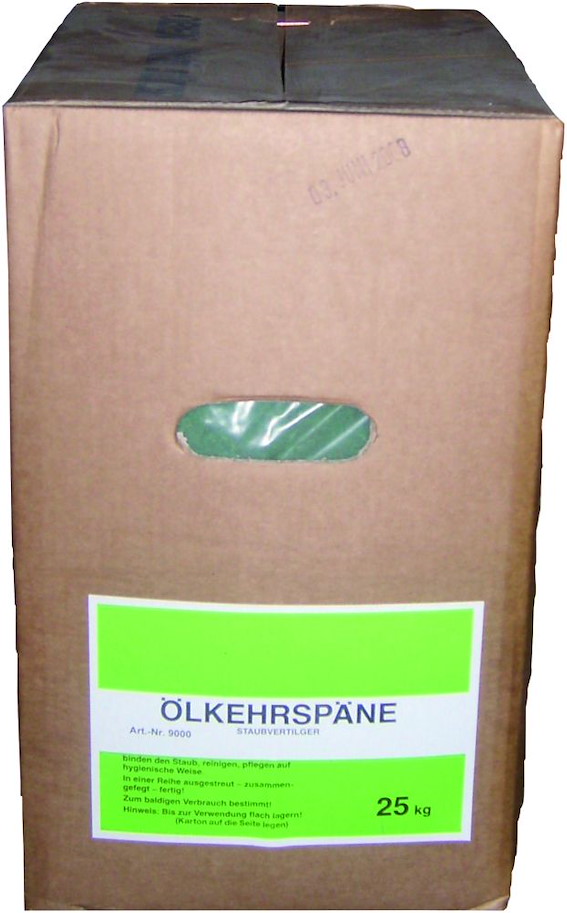 Staubbinder-Kehrspäne Öl / grün 25 kg