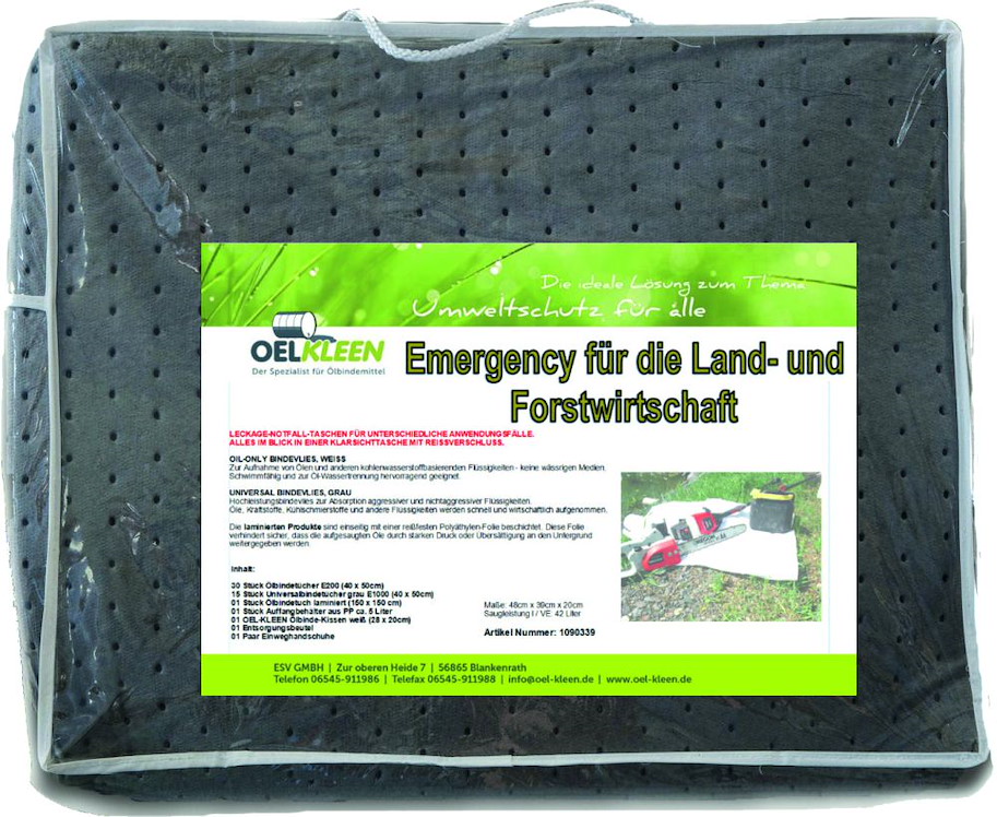 OEL-KLEEN Notfall Set für Forst- und Landwirtschaft