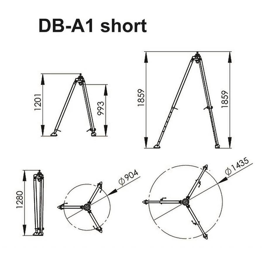 Dreibock DB-A2 kurz - 12 m Set