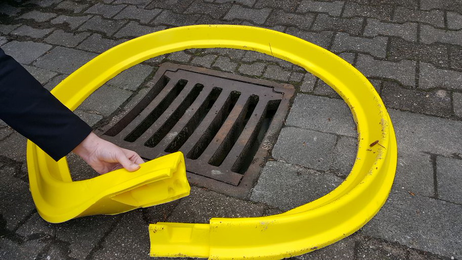 Mehrweg-Absperrbarriere 200 cm x 5 cm / mit Griffen