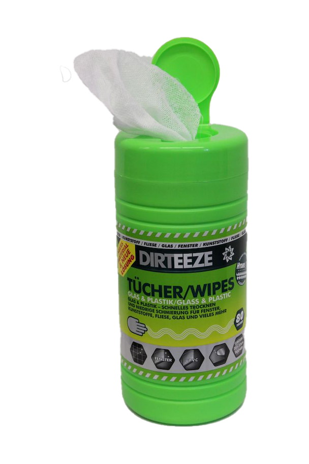 Dirteeze feuchte Wischtücher  Glas / Kunststoff 36